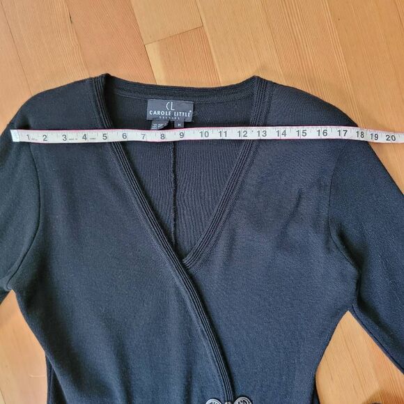 Vintage 90s wool blend maxi dress carol little brand size medium vampire goth - Picture 8 of 12